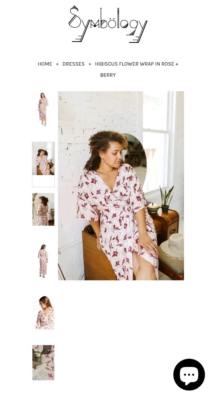 Symbology Hibiscus Flower Wrap in Rose + Berry. NWT. Size L in women’s.