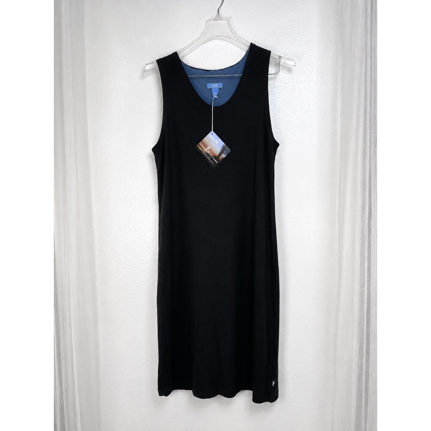 Horny Toad Womens Black Sleeveless V-Neck Midi Tank Dress NWT