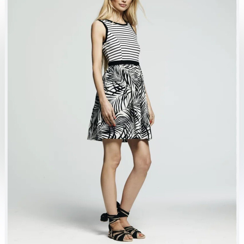 Peter Som for Design Nation Size 0 NWT Kohl’s White Black Floral Striped Dress