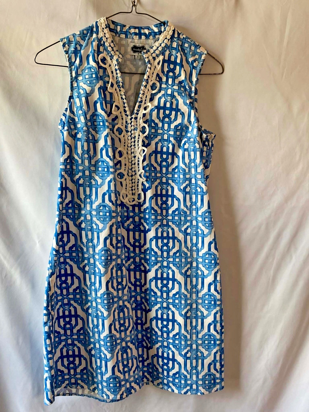 Mud Pie geometric print sleeveless dress Size S