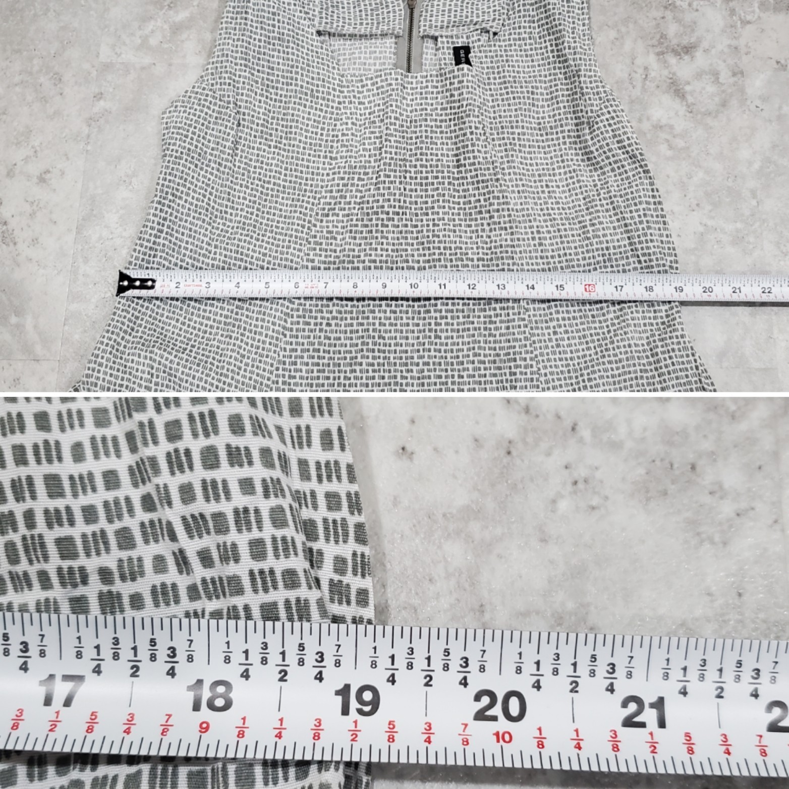 GERSHON BRAM Lantern Crinkle Gingham-like Midi Tank Dress Size XL