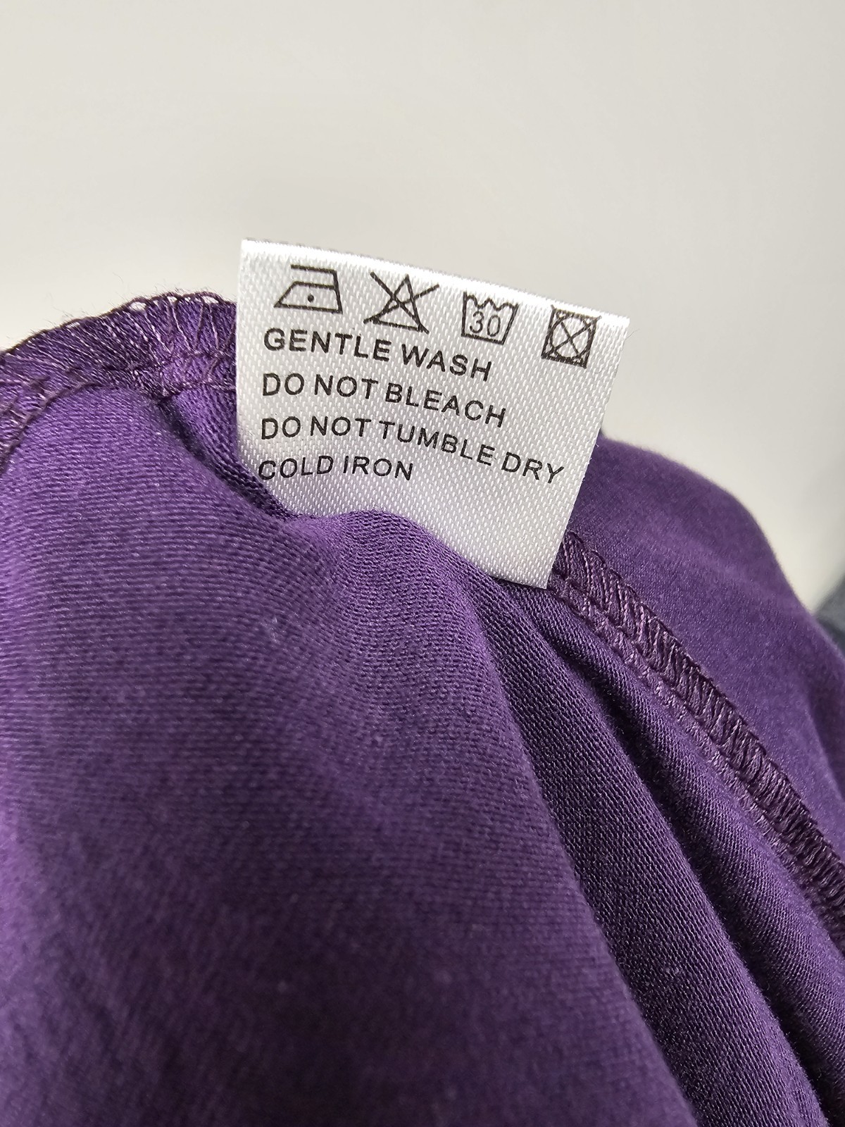 Womens L Huhot Purple with Black Buttons Dress Asymmetric Cowl Neck Pockets