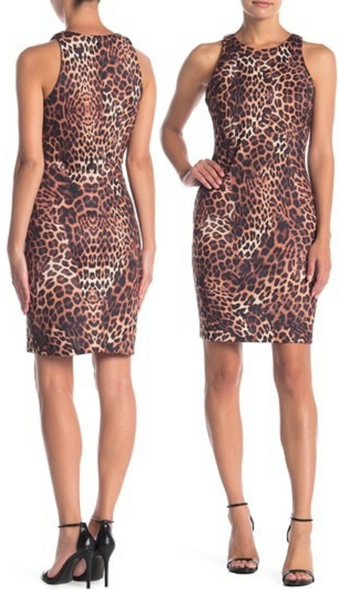 Alexia Admor LEOPARD Daphne Jewel Neck Dress Sz: L – $199 now $79.99 (60% OFF)