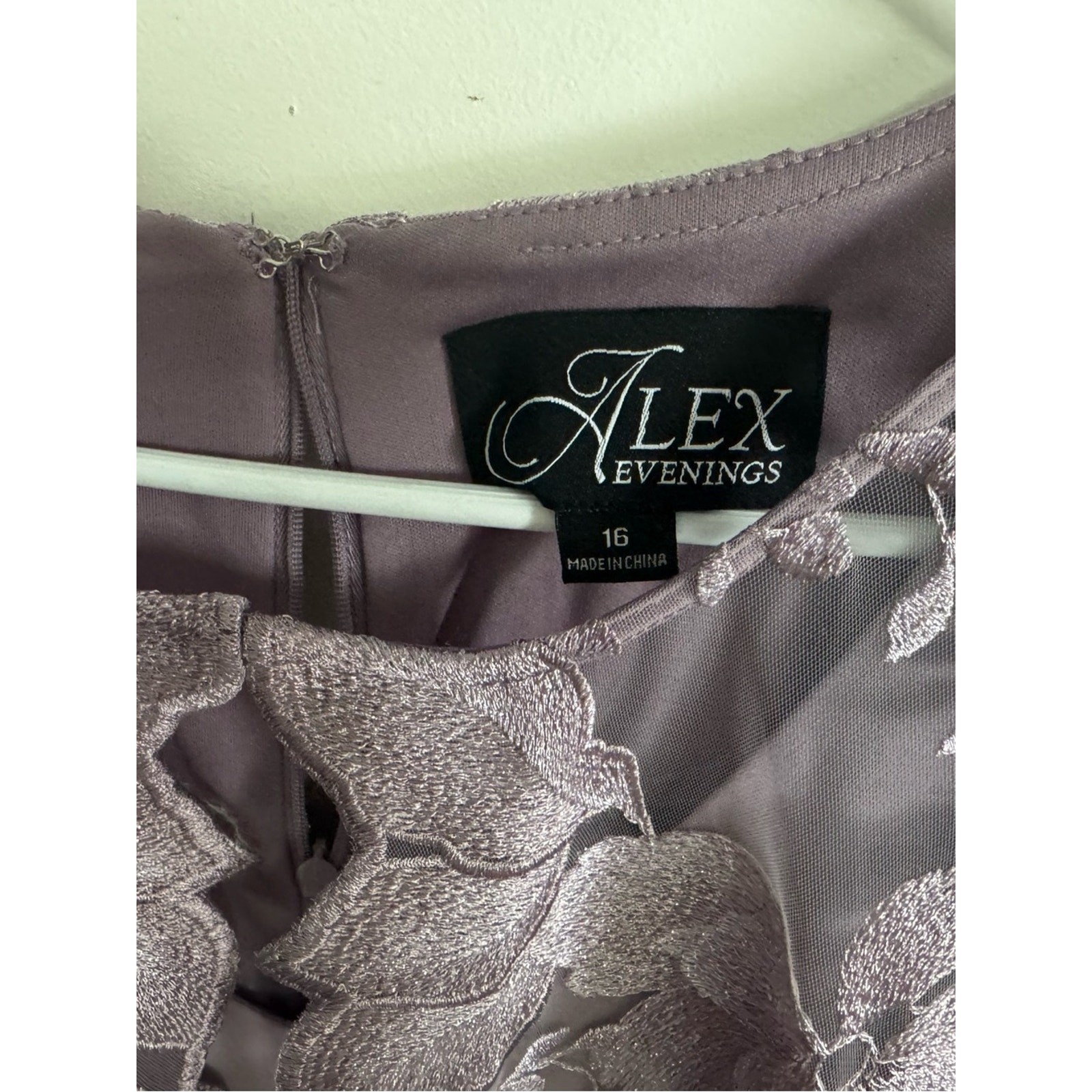 Alex Evening Lilac Cocktail, Evening, Formal Dress w/ sheer floral shell jacket