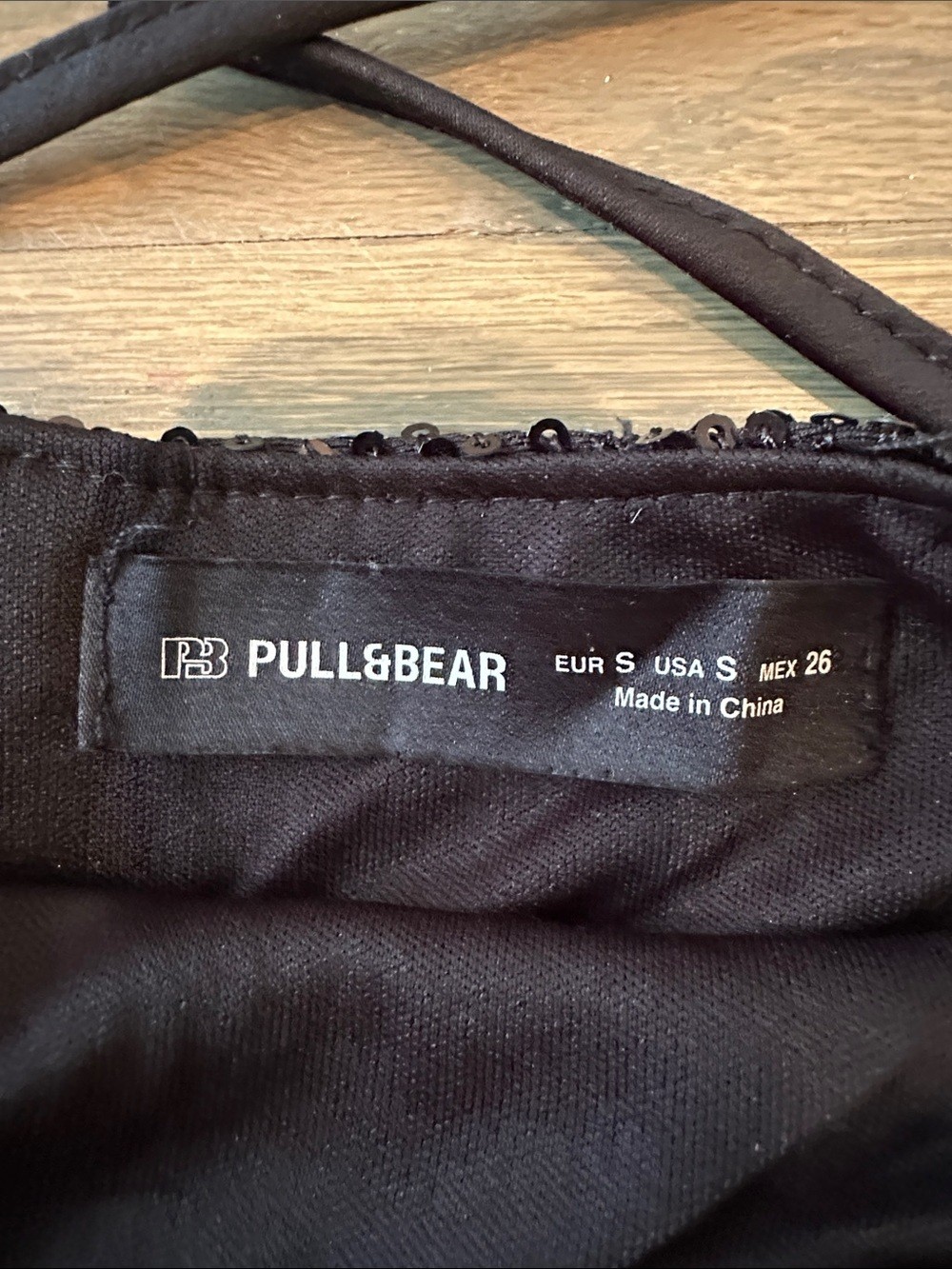 Pull&Bear Black Sequin Halter Mini Dress