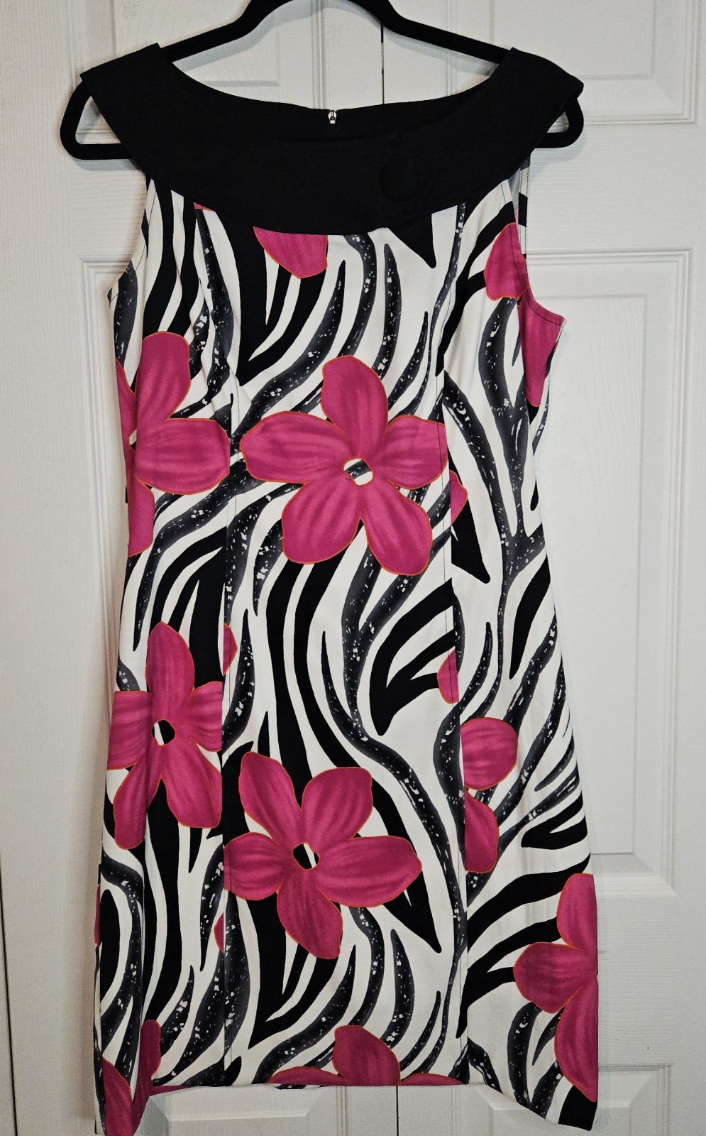 Kim Rogers Women’s Size 12 Black & Pink Floral Dress
