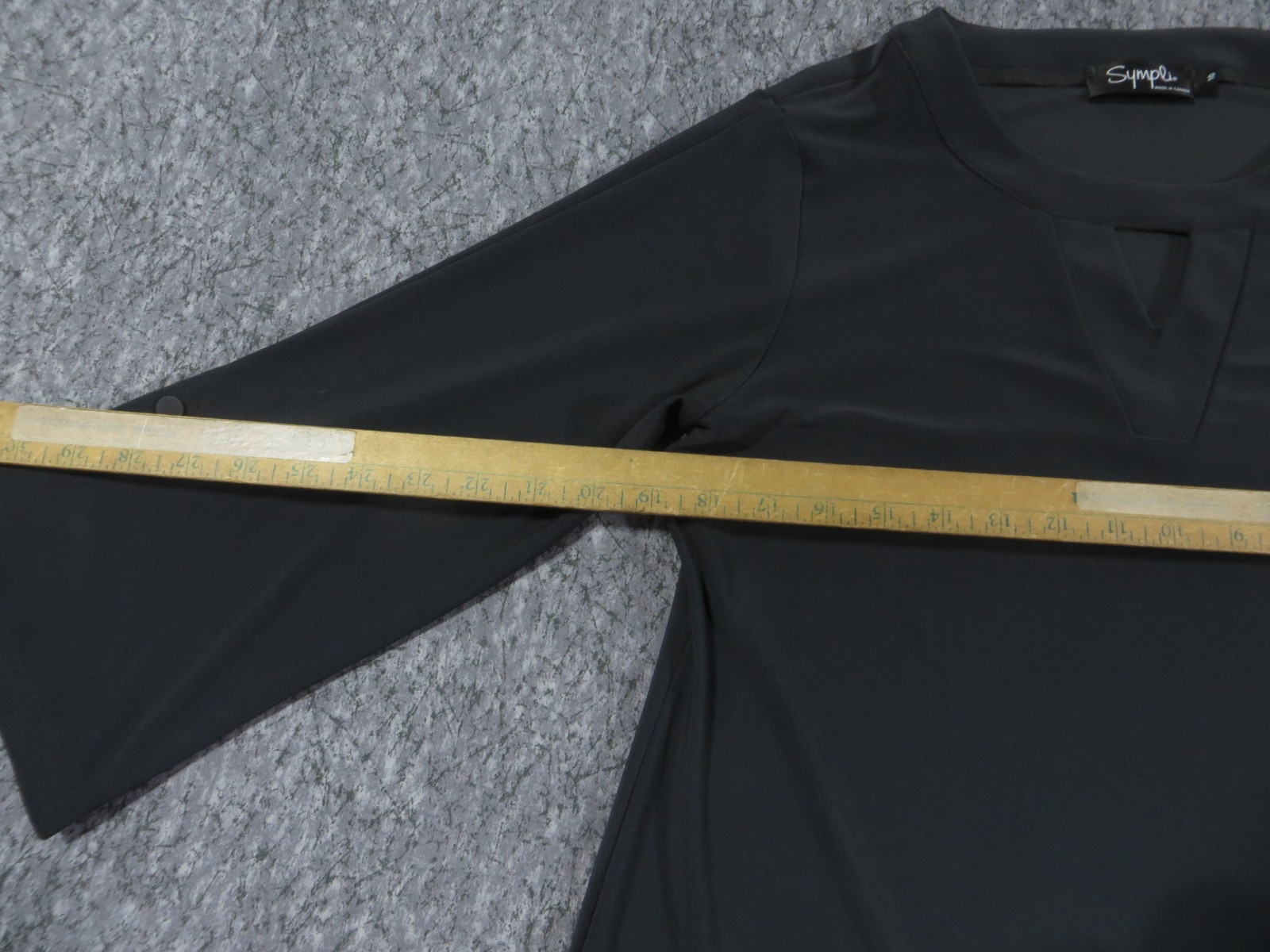 Sympli Slinky Stretch Long Sleeve Dress Womens 10 Pullover Gray
