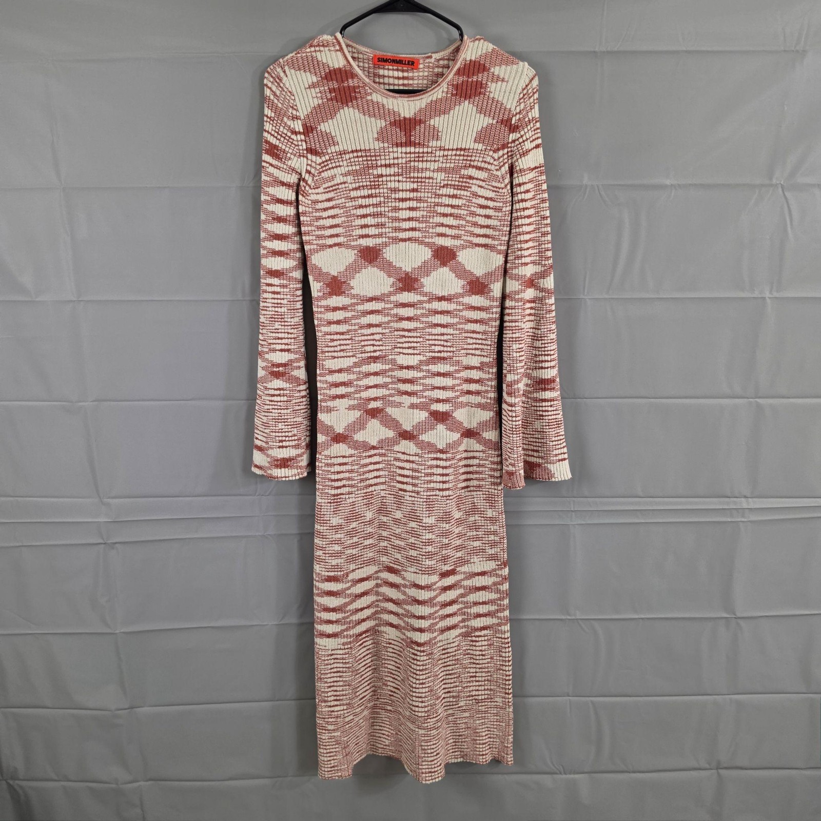 Simon Miller Dress Womens Small Axon Knit Midi Sweater 70s Retro Downtown Boho