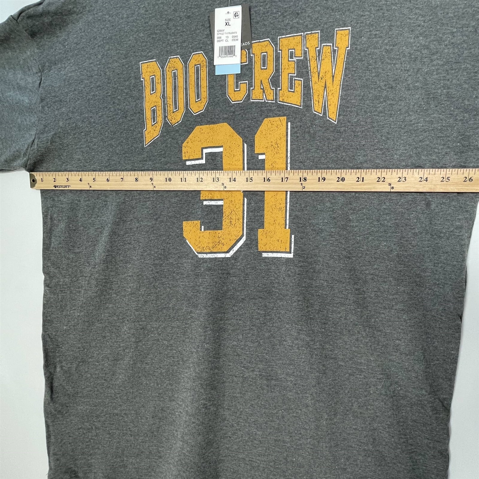 Grayson Thread Boo Crew Graphic Sweatshirt Dress X-Large Mini Relaxed Fit Gray