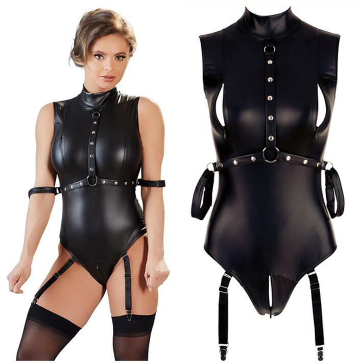 Sexy Women Wet Look Dress Lingerie PVC Leather Latex Bodycon Mini Fancy Clubwear