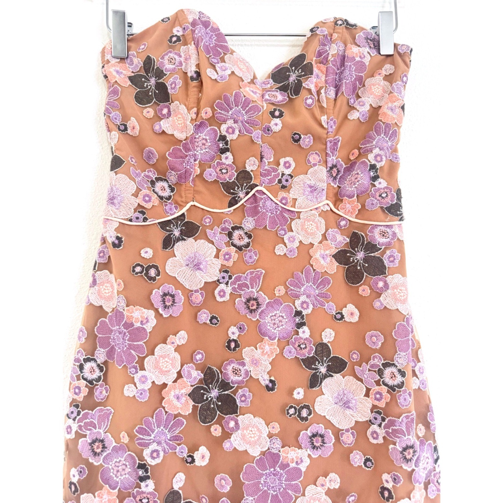 For Love & Lemons | Posy Embroidered Mini Dress in Morning Bloom