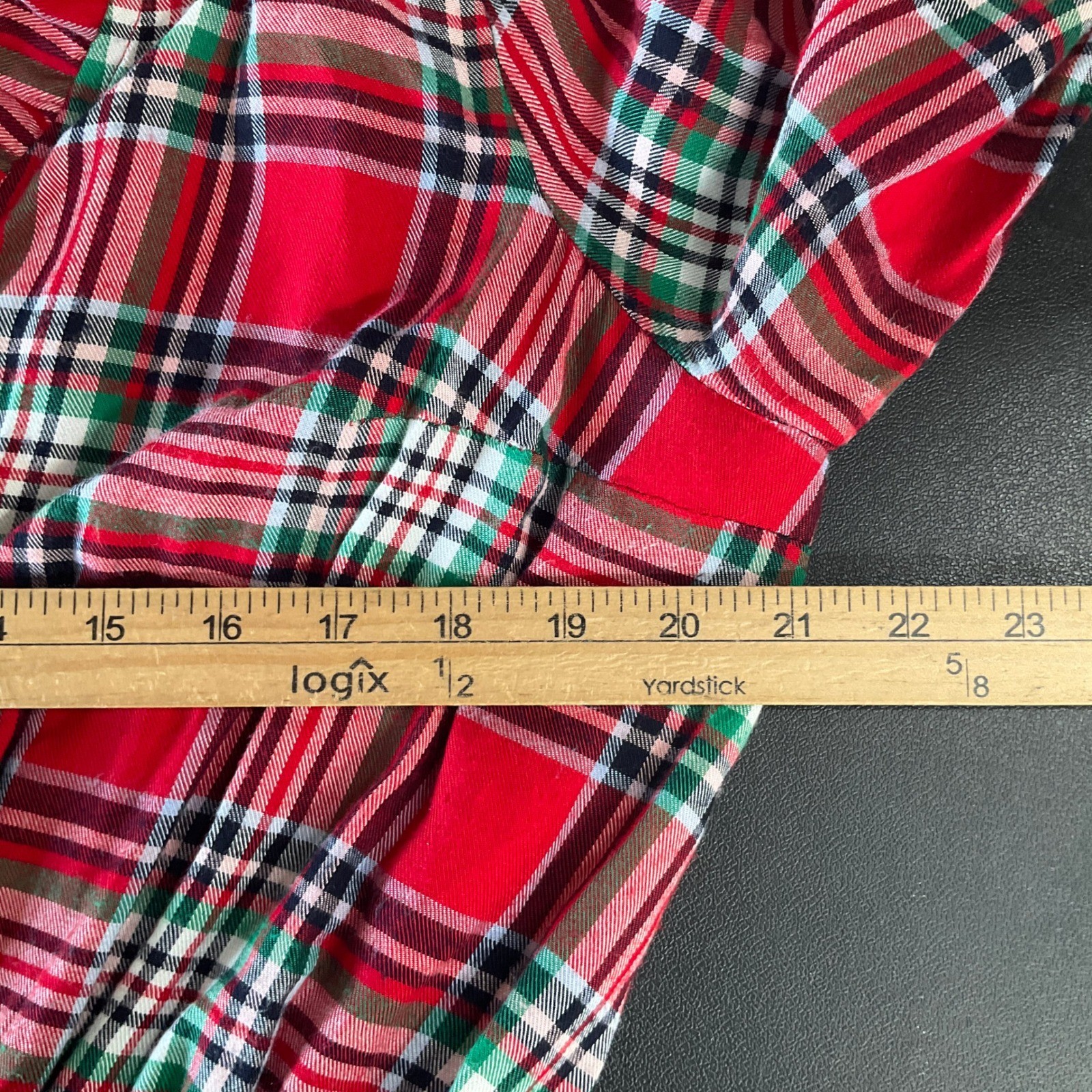 Crown & Ivy Plaid Dress Womens Large Red Ruffle Smocked Tiered Holiday