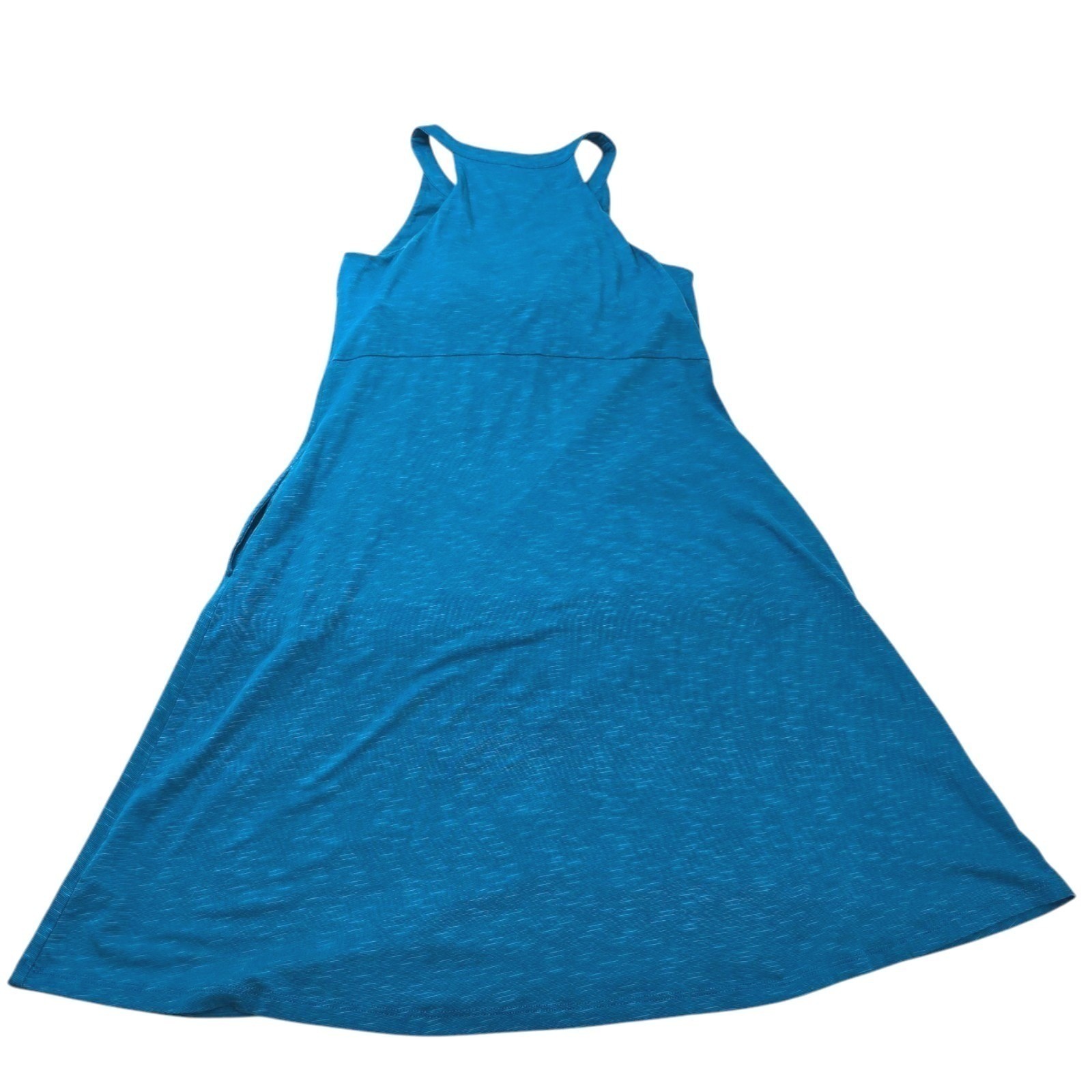 Toad & Co Avalon Dress Womens Medium Teal Blue Organic Cotton Tencel T1772804