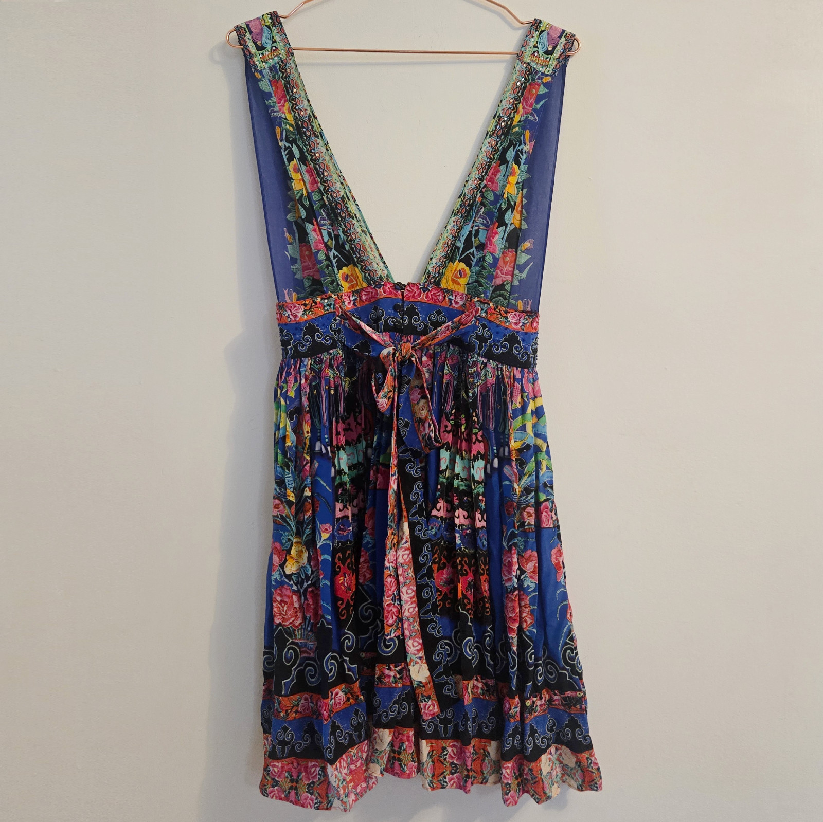 Camilla Pretty Precession V Neck Short Dress Size Small