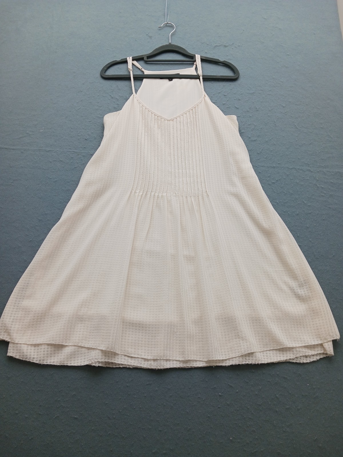 Sanctuary Women Shift Mini Dress Size L White Sleeveless High Neck Casual Party