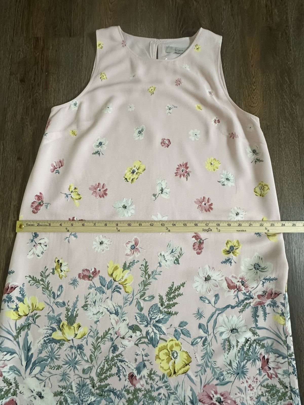LOFT NWT Floral Shift Dress Pink Size 14 Sleeveless Lined MSRP $89.50