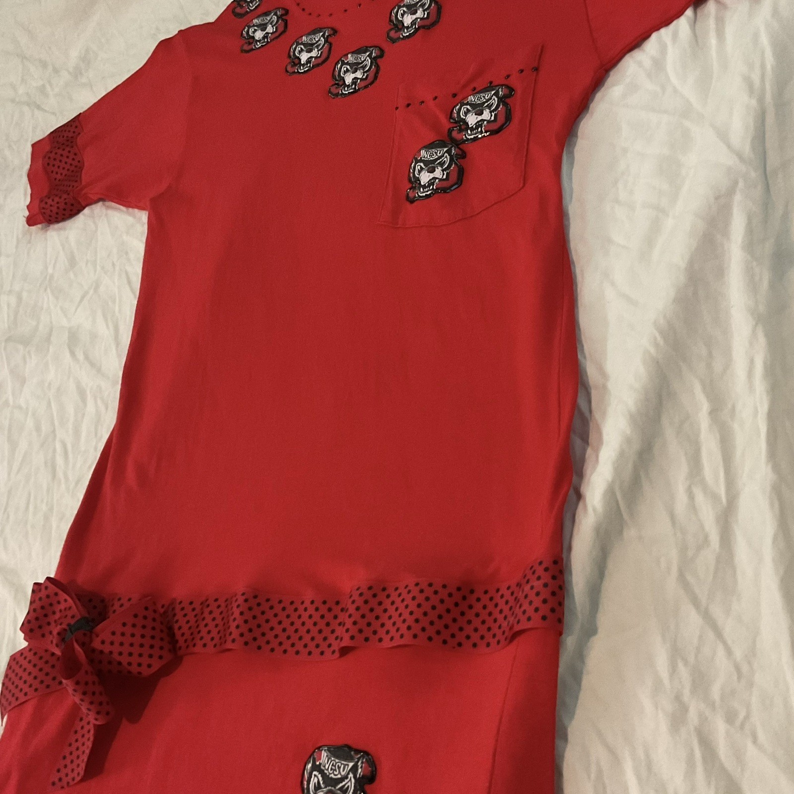 NC State Wolfpack Mini Dress Wmn College Student Gameday Cotton Handmade NCSU