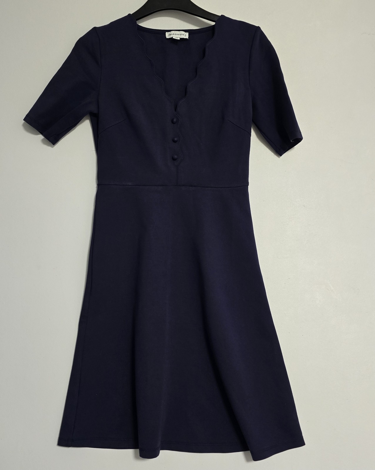 Warehouse Dress Women Dark Blue/Navy, Size UK 8