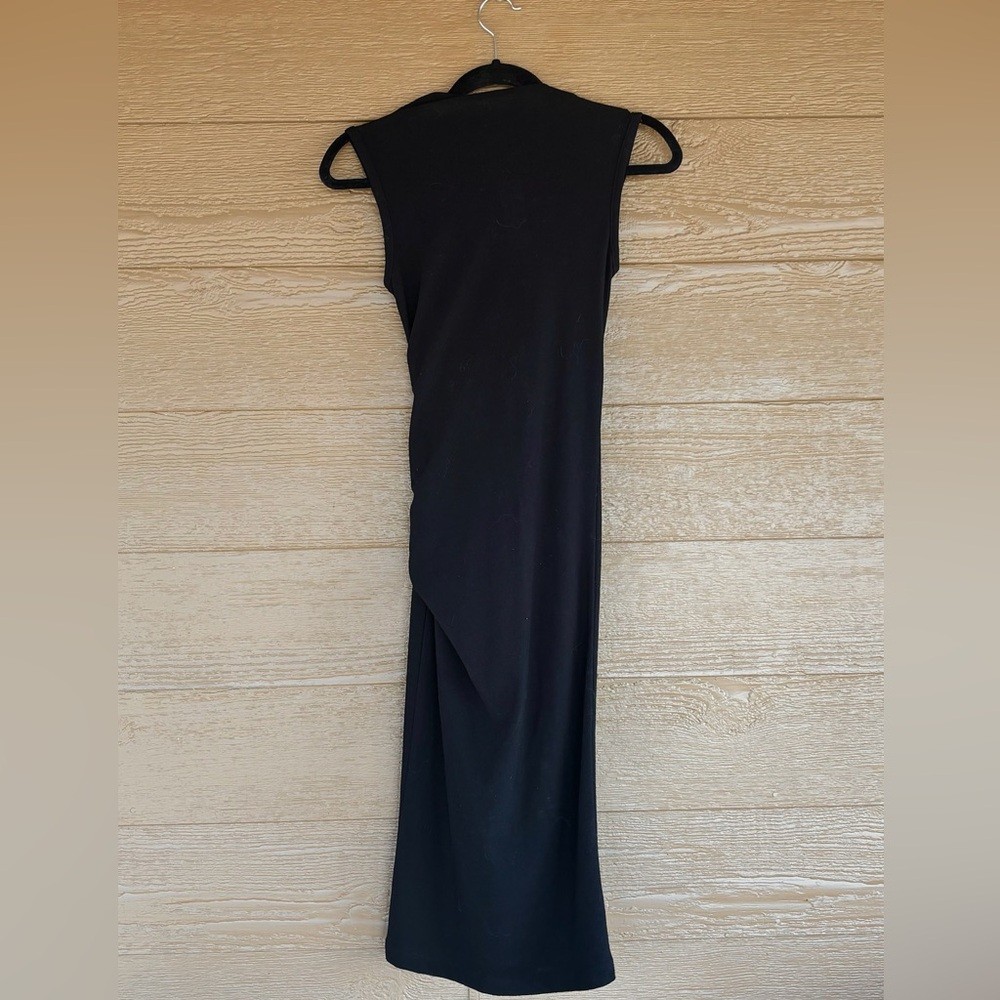 T by Alexander Wang Black Sleeveless Turtleneck Maxi Dress Sz XS