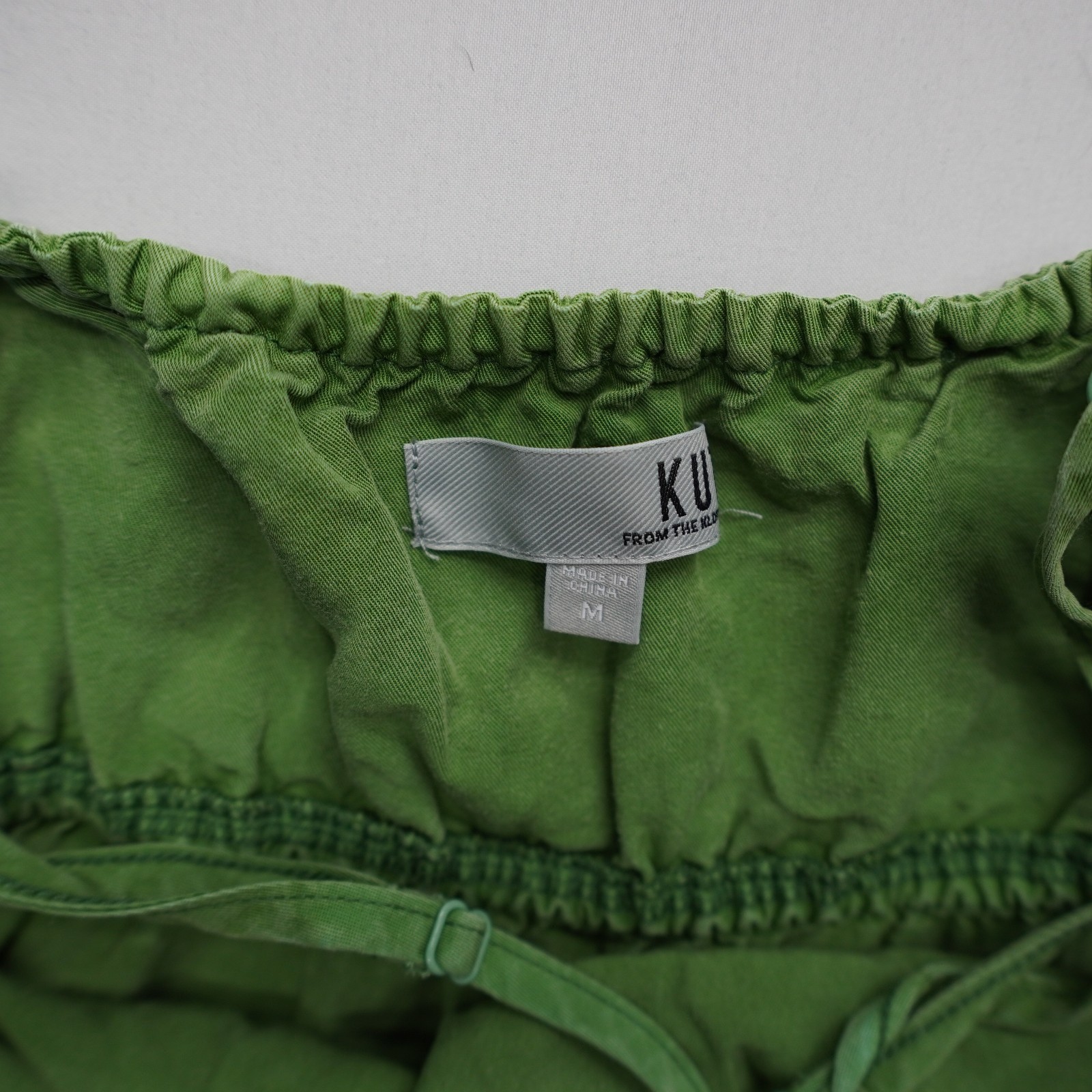 Kut from the Kloth Midi Dress Size Medium Green Boho Tiered Fairy A line Flowy