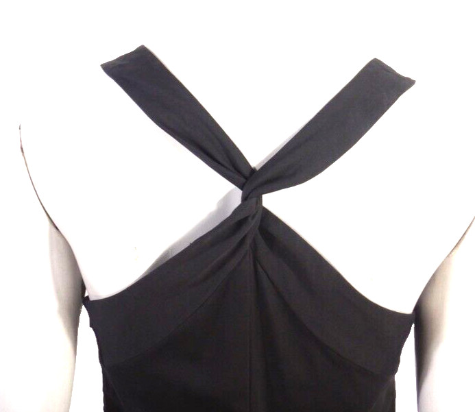 Vintage Gucci Tom Ford Black Empire Waist Sleeveless Dress Size 42 US 6