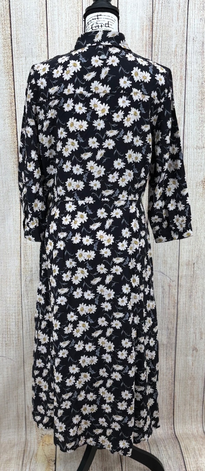 Barbour Cranmoor Dress Size 8 Navy Daisy Floral Shirt Midi 100% Lyocell NWT
