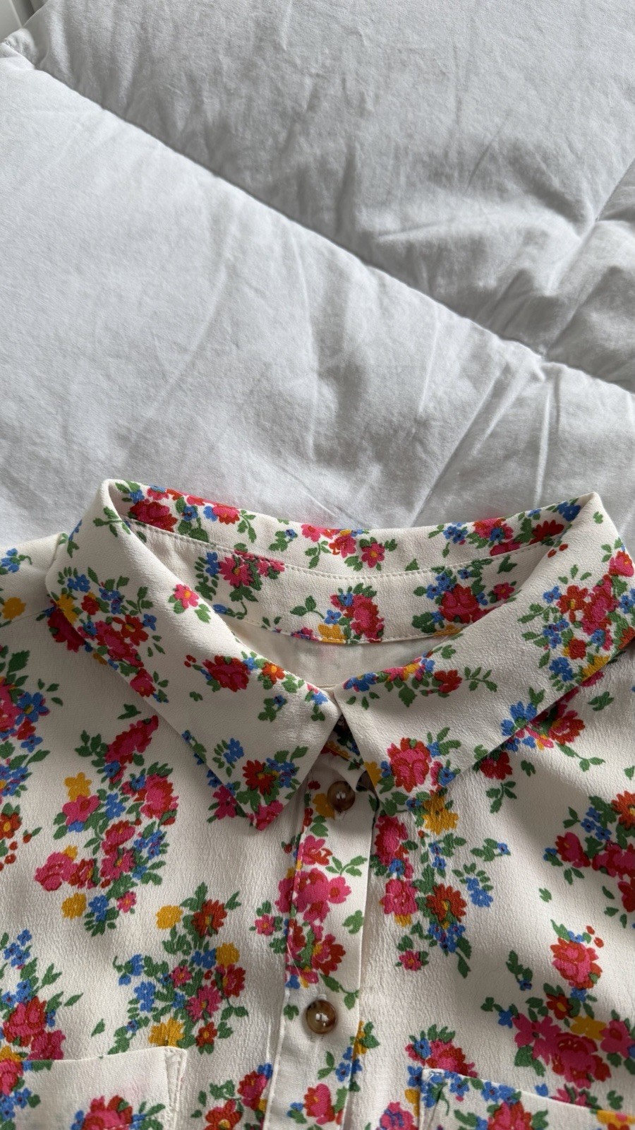 SEZANE PARIS FLORAL BELTED BUTTON DOWN SHORT SLEEVE MIDI SHIRT DRESS SIZE 38/6
