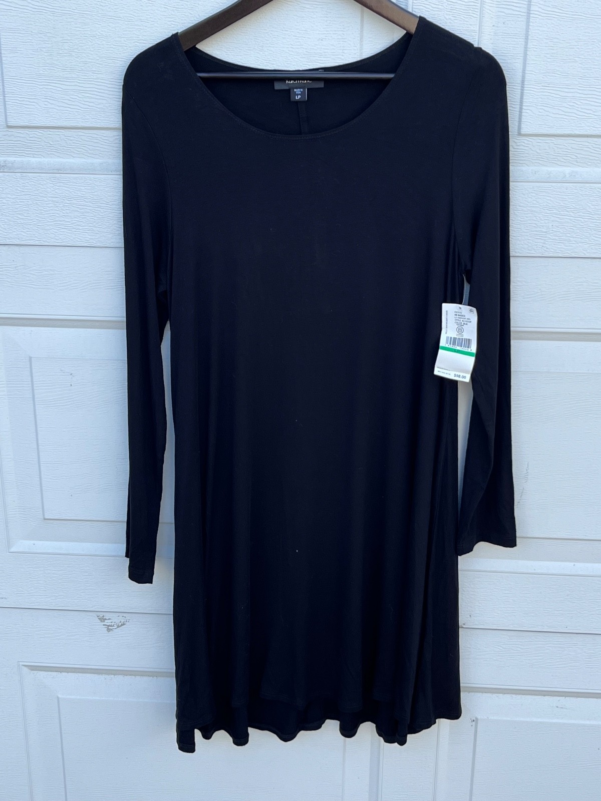 Women’s Karen Kane black long Sleeve swing Dress crew neck PL NWT