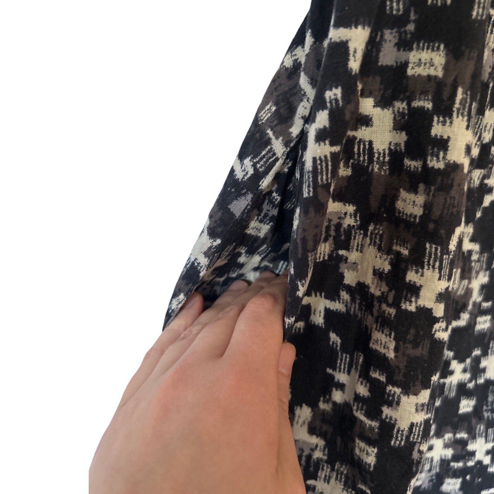 Patagonia Summertime Dress 8 Odalisque Blueblack Hemp Organic Cotton Pockets