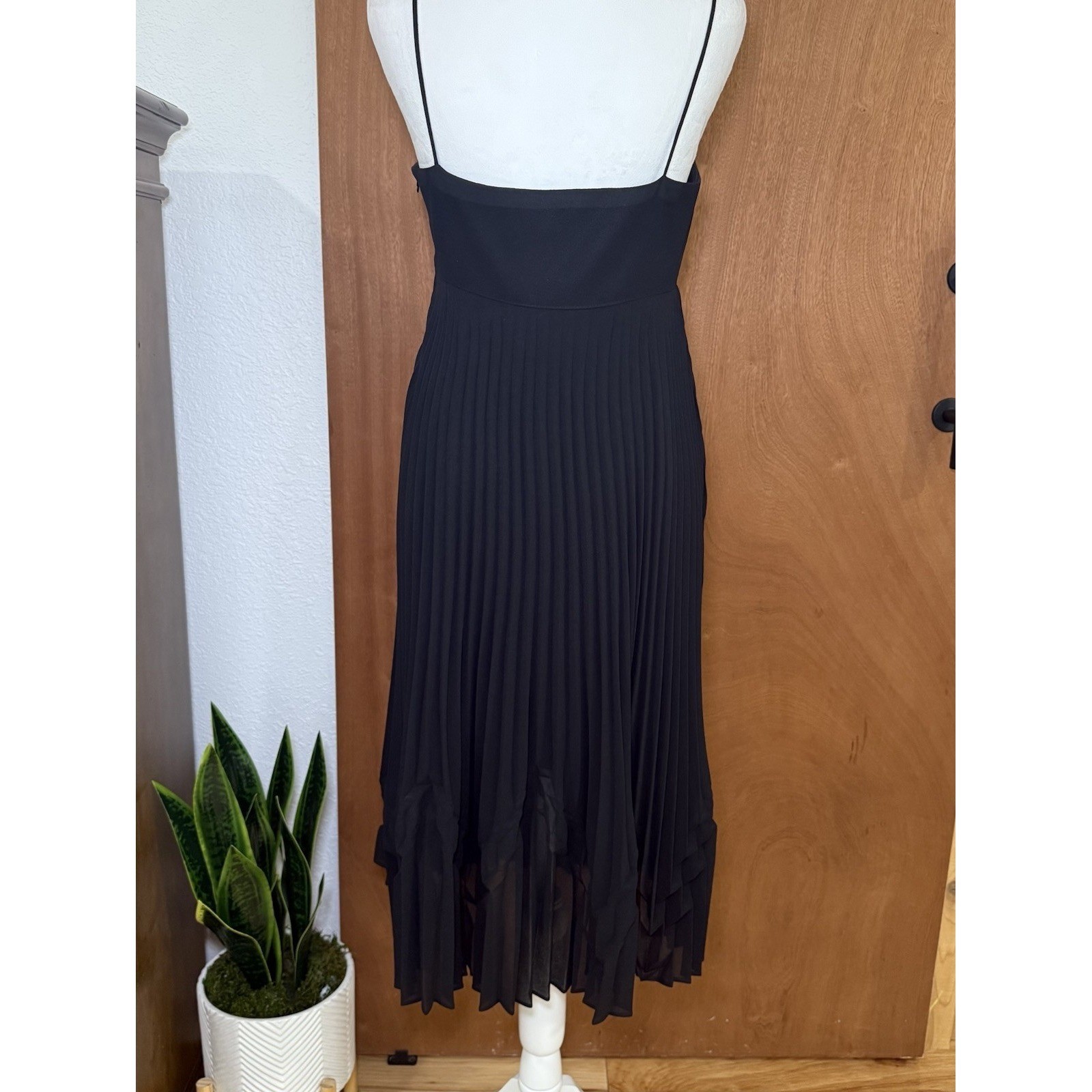 VTG 80’s-90’s O.Suzanne Black Accordion Pleated LBD Formal Size 4 Whimsigoth