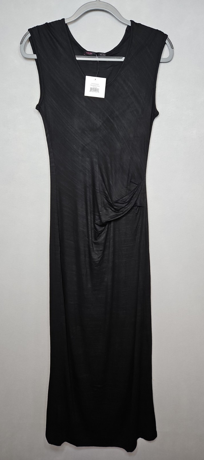 Fraiche By J Womens Black Sleeveless Pleated Waist Maxi Dress Size Medium NWT