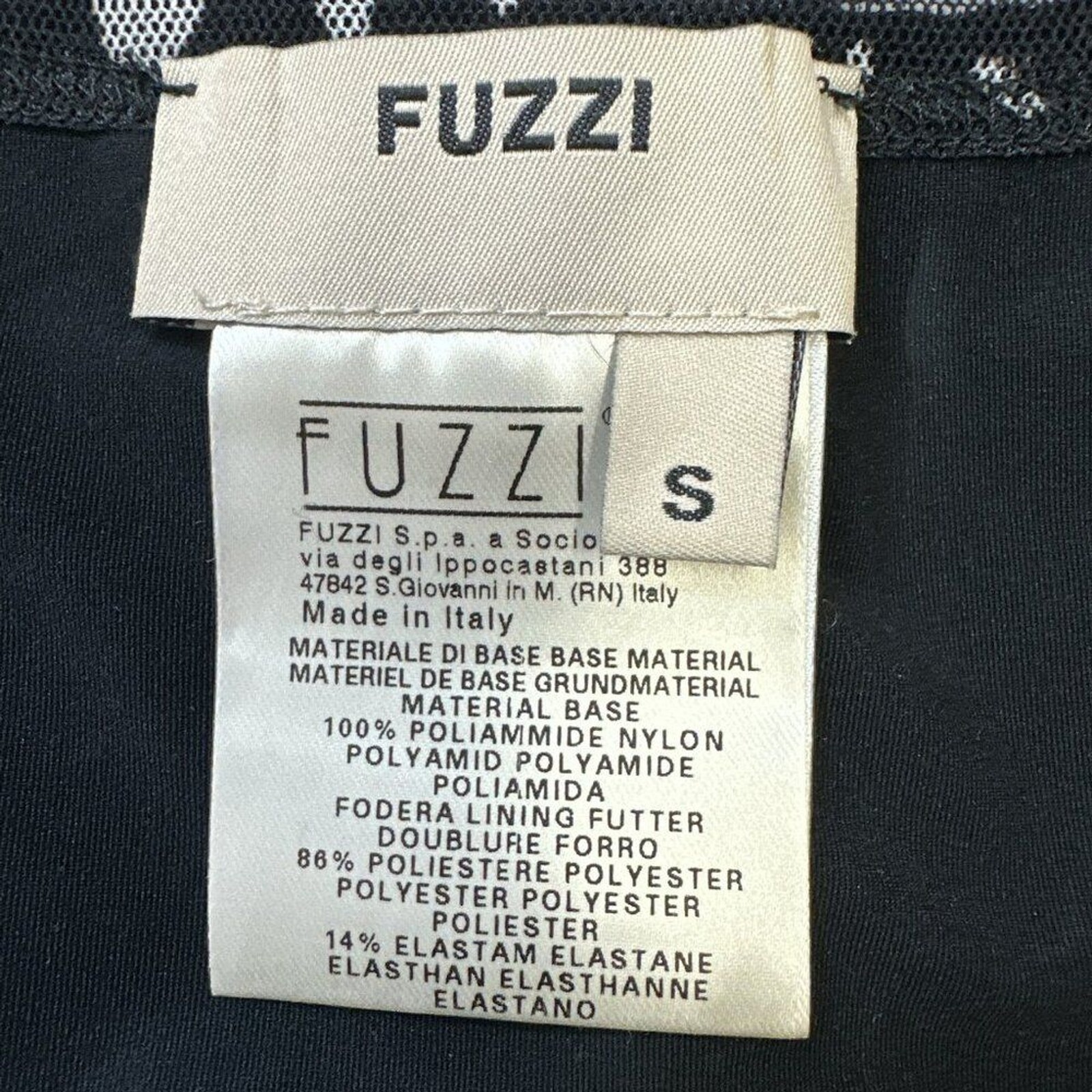Fuzzi Animal Print Swing Dress Short Sleeve Mesh Stretch Knit Italy Women’s sz S
