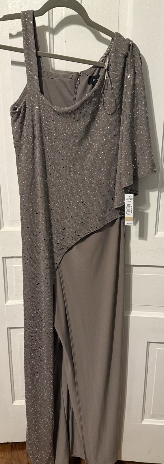 Sequined Beige Pant suit size 12 Flowing formal wear