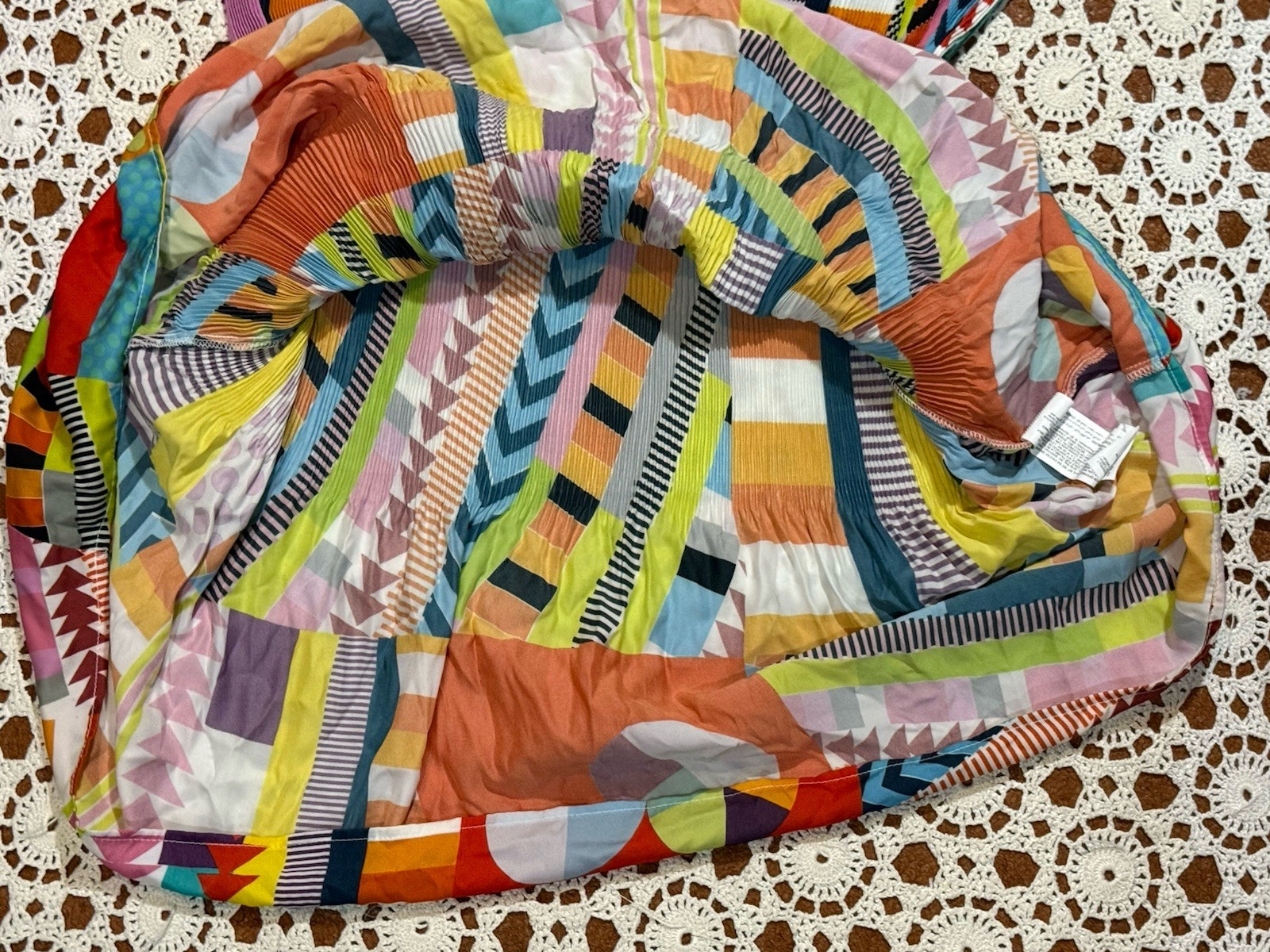 DESIGUAL Vibrant Art Patchwork Print Dress Halter Neck Beach Club Classic