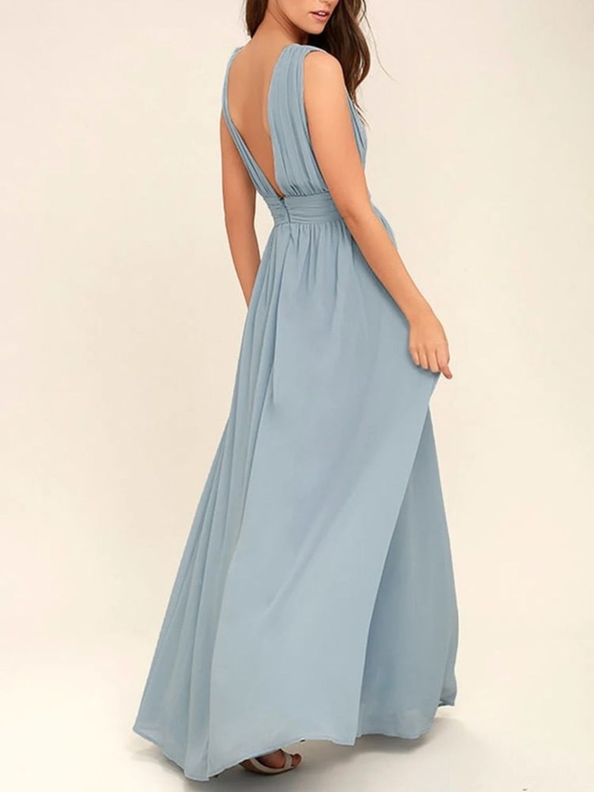 Lulus Heavenly Hues Light Blue Maxi Dress Size S NWT