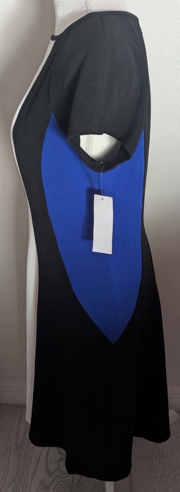 Studio One Sleeveless Blue Black White Casual Dress Women’s Sz 10 Blockcolor