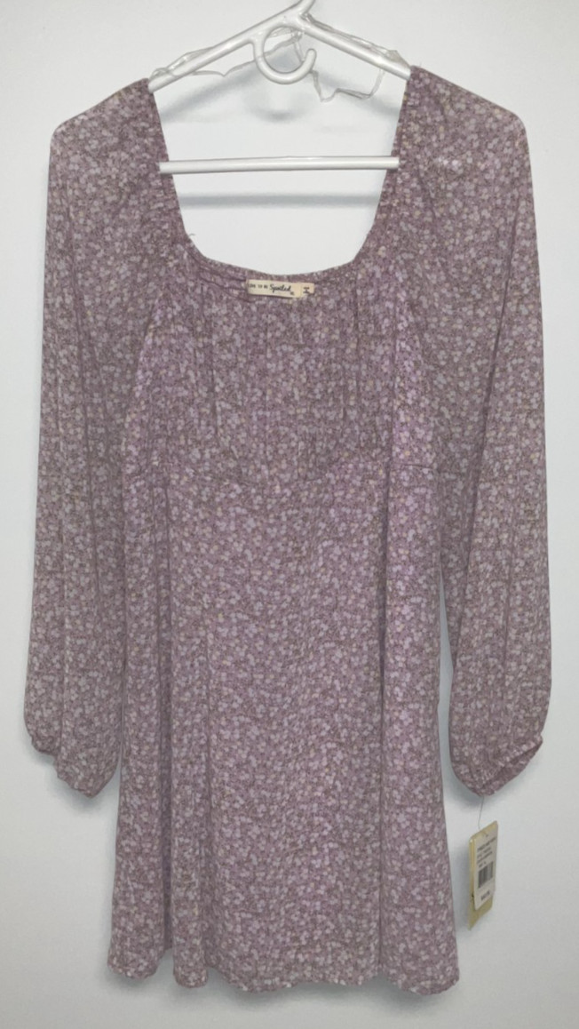 Live To Be Spoiled Long Sleeve Mini Dress Women’s Extra Large