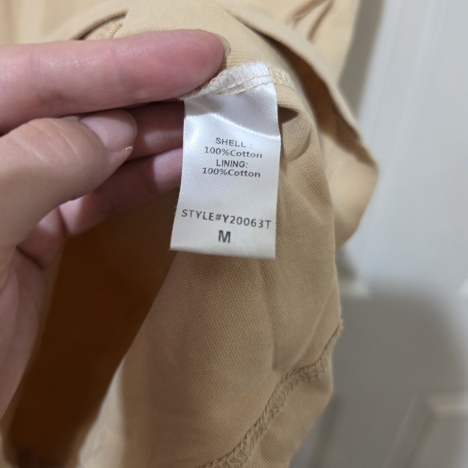 Tuckernuck Hutton Polo Dress Biege Tan Preppy Smart Classic Minimalist Sz M NWOT