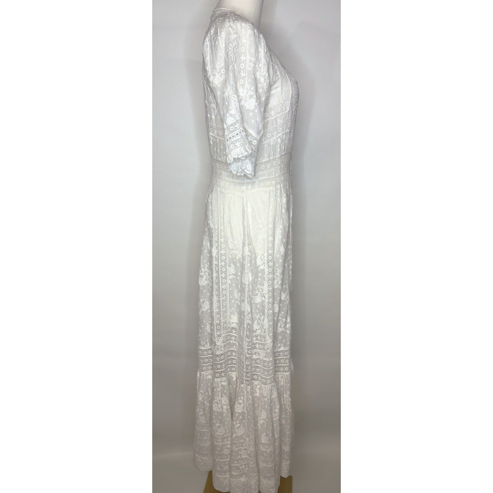 LoveShackFancy Minka Heritage Maxi Dress in True White – Size 6
