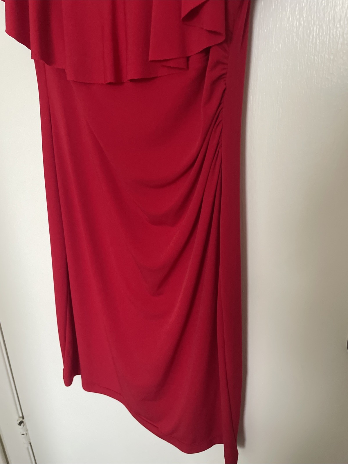 Red Stretchy Cocktail Party Dress