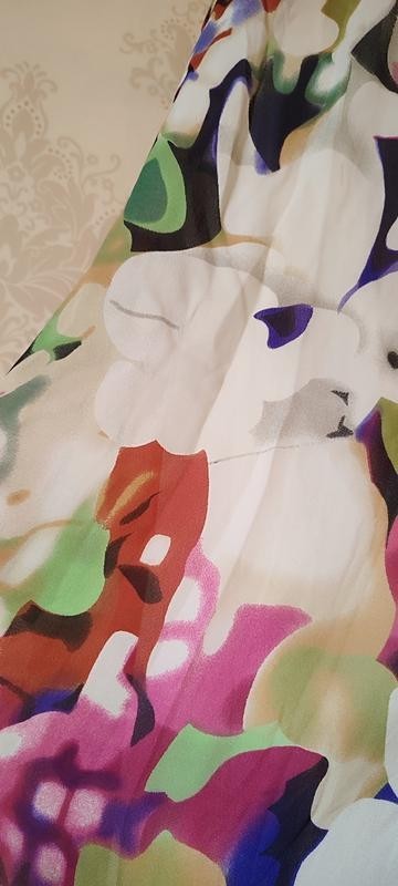 Vibrant Multicolored Abstract Floral Shift Dress Size M