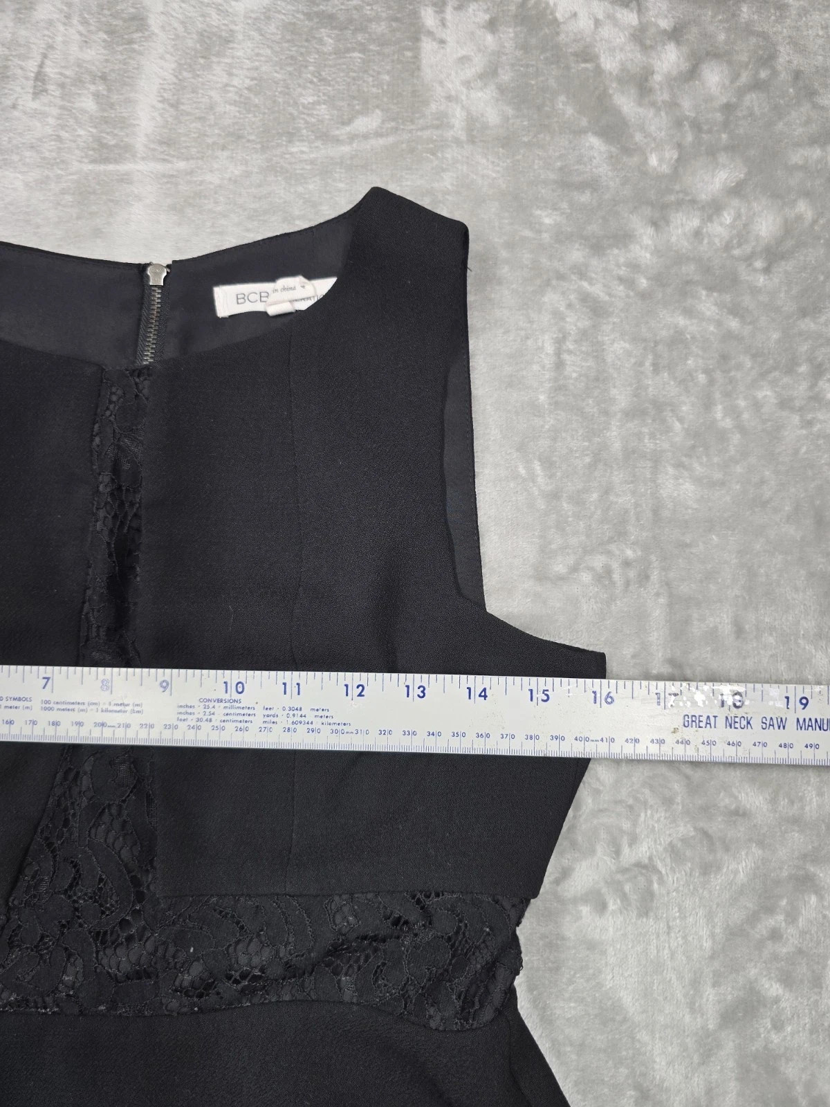 BCBGeneration A Line Shift Dress Womens 4 Black Sleeveless Midi Lined Zip