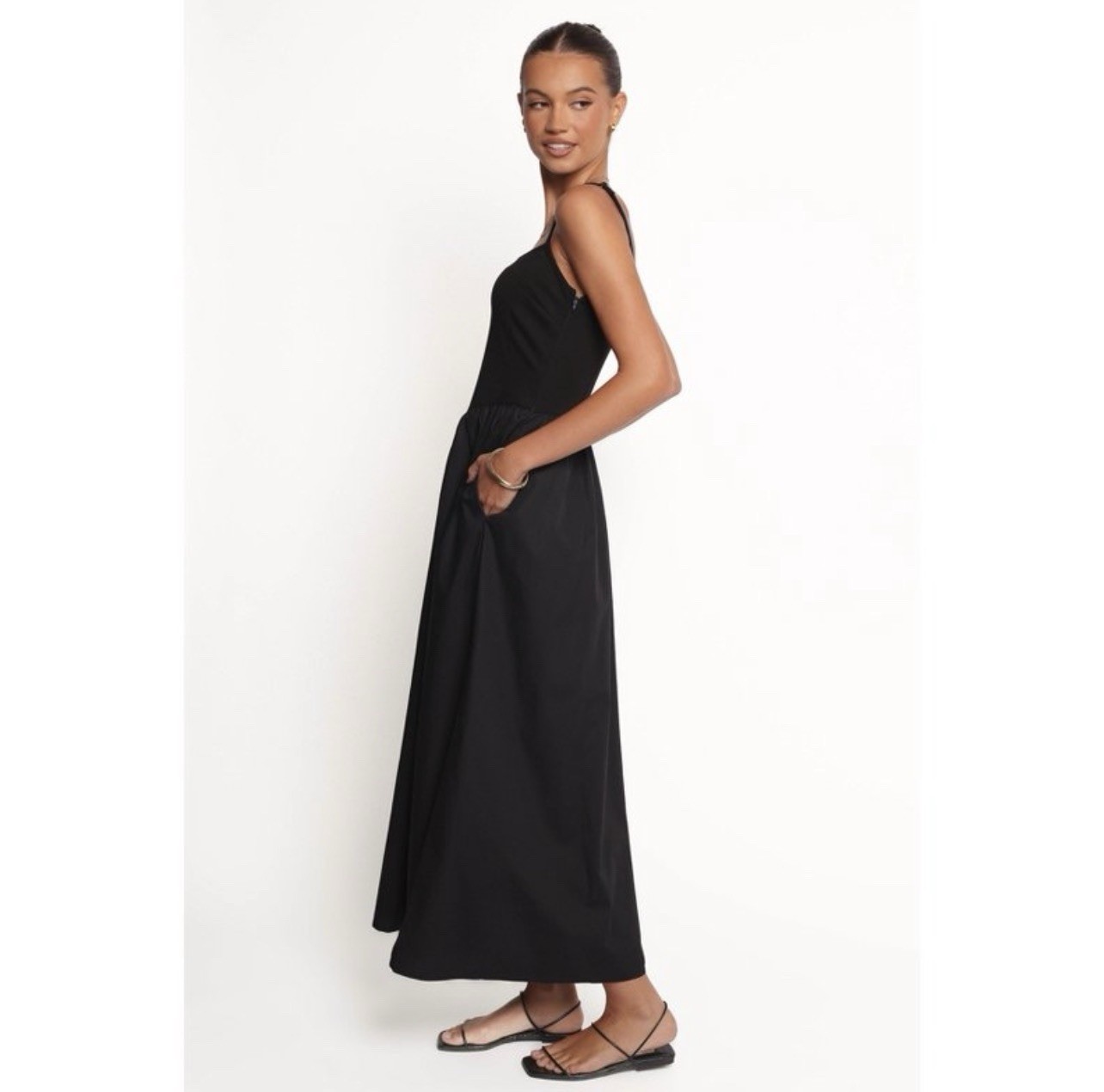 Size XL – Petal and Pup Jacinta Maxi Dress Black $99