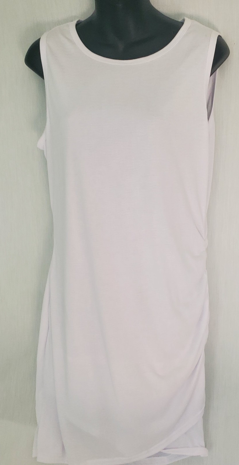 BTFBM Womens White Dress Size L Sleeveless Layered Comfortable Classic NWT