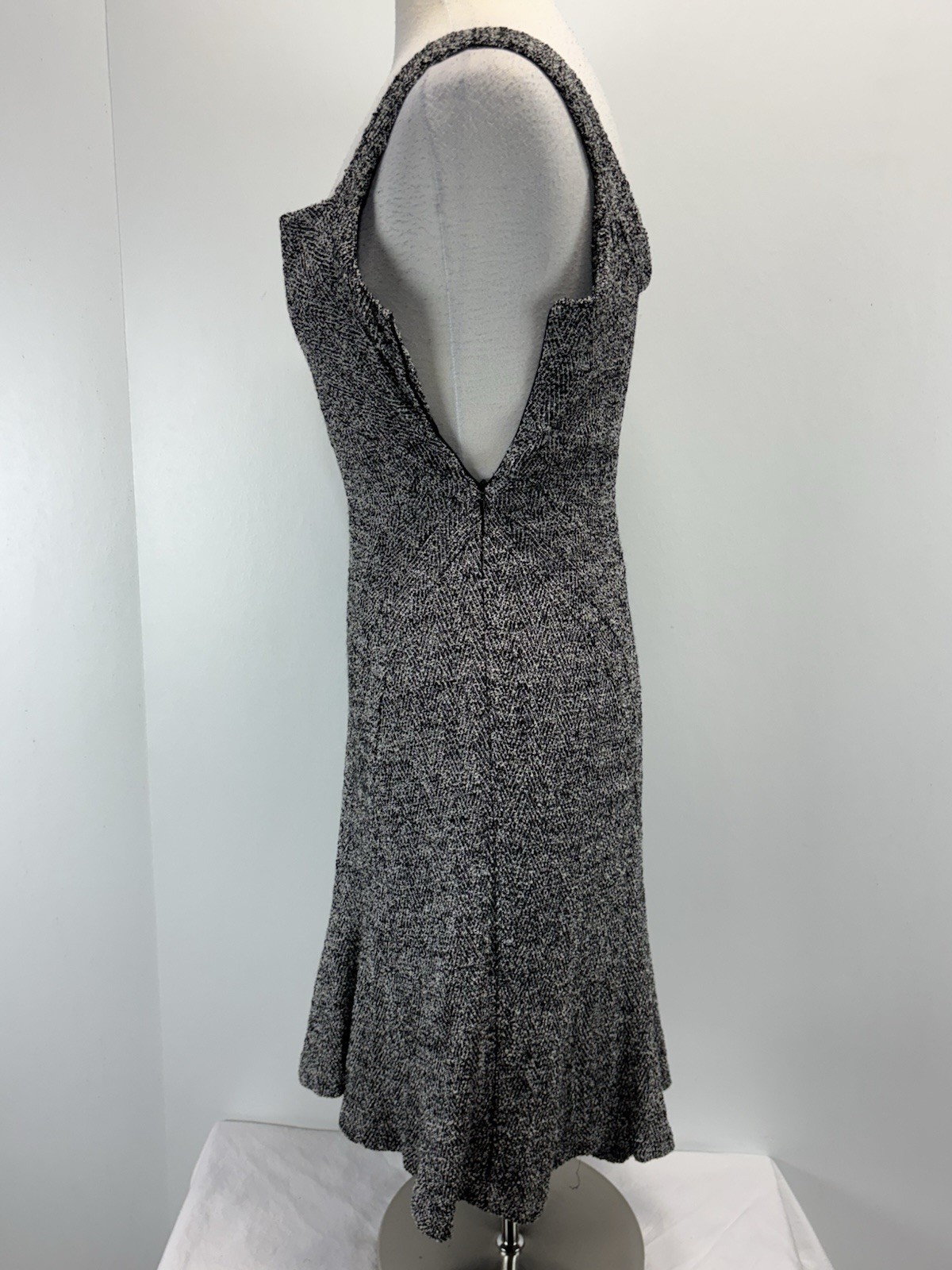 Diane Von Furstenberg 2 Pc Dress Set Women’s 6 Tweed Black White Career Classic