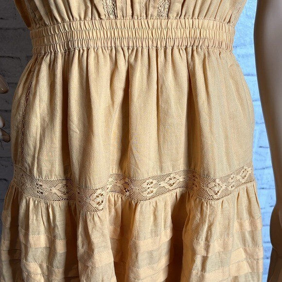 NWT Aritzia Little Moon Milos tiered ruffle a line sleeveless dress m medium