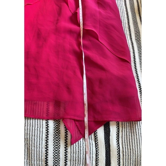 BCBGeneration Pink Layered Chiffon Mini Dress XXS Halter Romantic Party Wedding