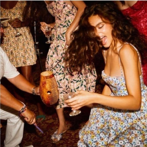Agua By Agua Bendita Mambo La Fania Lila Dress Small $680