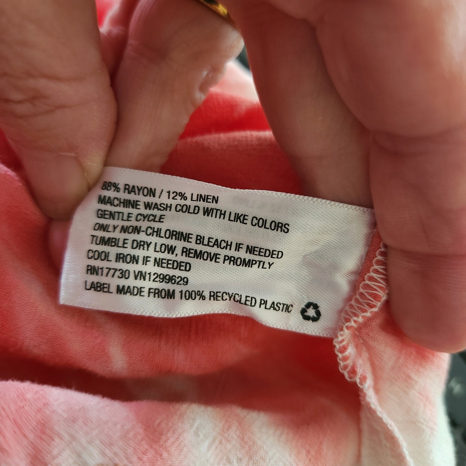 Knox Rose Pink Rayon Linen Tie Dye Midi Maxi Dress Size XXL
