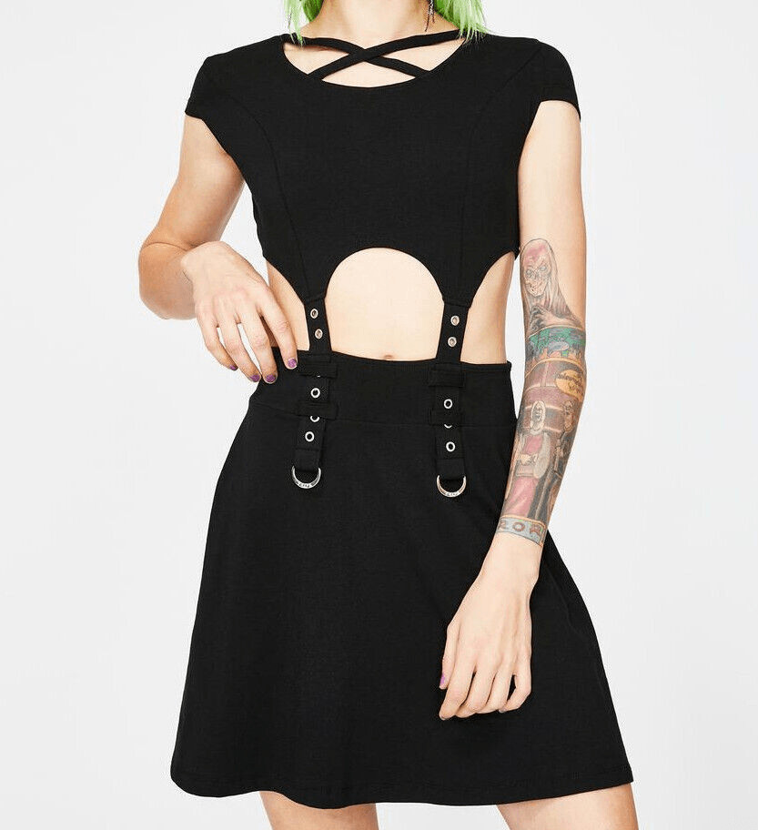 TRIPP NYC Danng Goodman Goth, Emo, Punk, Skater, Rave X Dress in Size Medium